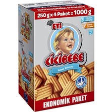 Eti Cicibebe 1 kg Bebek Bisküvisi - Sütte ve Meyve Suyunda Eriyen 3'li Ekonomik Paket