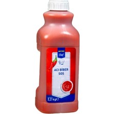Metro Chef Acı Sos 2,2 kg - Büyük Boy Profesyonel Acı Sos 3'li Ekonomik Paket