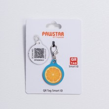 Pawstar Citrus Desenli Qr Tag Evcil Hayvan Künyesi Isimlik Pet Tag Köpek Künyesi Kedi Künyesi Qr Kodlu Künye