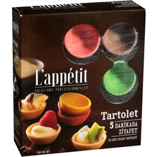 L'appetit Tartolet 18'li Kırmızı, Yeşil, Kahverengi Hazır Tart Tabanı 250G 6'li Avantaj Paketi