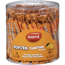 Kent Tofita Yumıyum Portakal 120'LI Meyve Sulu Toffe Şeker 804G 8'li Avantaj Paketi