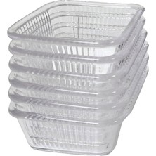 Corona Professional Bora Plastik Kare Sosluk 55X55X32 mm 6'lı Şeffaf 2'li Ekonomik Paket