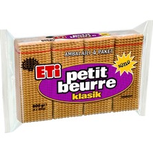 Eti Petibör Bisküvi 800 G - Kare Formlu Çay Saatlerinin Vazgeçilmezi 4'li Avantaj Paketi