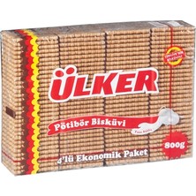 Ülker Petibör Bisküvi 800G - Klasik Lezzet, Taze Sütlü 6'li Avantaj Paketi