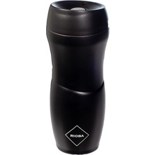 Rioba Rıoba Termos Mug 350 ml Siyah - Çift Cidarlı Paslanmaz Çelik Termos Bardak 2'li Ekonomik Paket