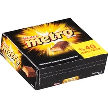 Ülker Metro Büyük Boy Çikolata 18X56 G - Sütlü Çikolata Kaplı Karamelli Enerji 5'li Avantaj Paketi