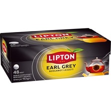 Lipton Demlik Poşet Çay 48'li 3g Earl Grey - Bergamot Aromalı Çay 4'li Avantaj Paketi