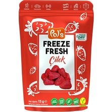 Pol's Freeze Fresh 15 G Çilek - Dondurularak Kurutulmuş Sağlıklı Atıştırmalık 8'li Avantaj Paketi