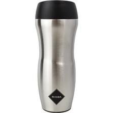 Rioba Rıoba Termos Mug 350 ml Gümüş Çift Cidarlı Paslanmaz Çelik 2'li Ekonomik Paket