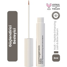 Cosmogenesis Labs Kaş Kirpik Canlandırıcı Serum 3ml – Su Bazlı Besleyici Dolgunlaştırıcı Vegan (%1 Biotin- %1 Peptit)