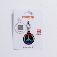 Pawstar Gökkuşağı Desenli Qr Tag Evcil Hayvan Künyesi Isimlik Pet Tag Köpek Künyesi Kedi Künyesi Qr Kodlu Künye