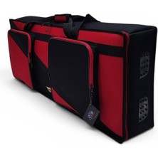 Yamaha Psr SX900, A3000, A5000 Keyboard Orglar Için Uyumlu Soft Case Taşıma Çantası Crossline Kırmızı
