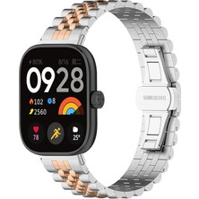 Dexmon Redmi Watch 4/5/6 - Smart Band 10 Band 8 9 10 Pro Uyumlu Paslanmaz Çelik Ayarlanabilir Kordon Kayış