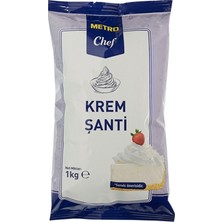 Metro Chef Krem Şanti 1 kg - Profesyonel Yüksek Hacimli Toz Krem Şanti 2'li Ekonomik Paket