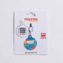 Pawstar Best Friend Desenli Qr Tag Evcil Hayvan Künyesi Isimlik Pet Tag Köpek Künyesi Kedi Künyesi Qr Kodlu Künye