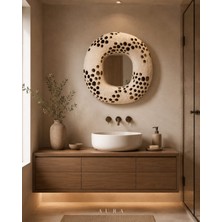 Aura Design Studio Aura El Yapımı Organik Dokulu Tasarım Dekoratif Duvar Aynası