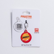 Pawstar Hello Desenli Qr Tag Evcil Hayvan Künyesi Isimlik Pet Tag Köpek Künyesi Kedi Künyesi Qr Kodlu Künye