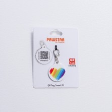 Pawstar Renkli Kalp Desenli Qr Tag Evcil Hayvan Künyesi Isimlik Pet Tag Köpek Künyesi Kedi Künyesi Qr Kodlu Künye