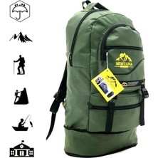 Montana Mountainer Montana Unisex Haki Körüklü 65 lt Kapasiteli Dağcı Sırt Çantası
