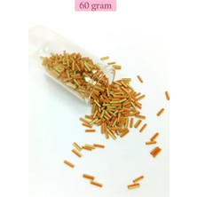 İlk El Grup Uzun Boru Kesme Boncuk Çap 2mm Uzunluk 10 mm - 60 Gram - Yeşil Turuncu - BNC300