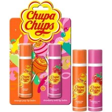Aktif Bebek Chupa Chups Lip Balm 2 Li Dudak Bakım Kremi 4gr - Çilek ve Portakal