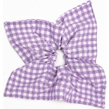 Jz Moda Fiyonklu Pötikareli Scrunchie Toka