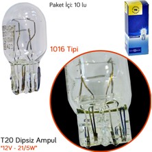 TAS Süperlight 12V T20 Ampul Büyük Dipsiz 21/5W (1016 Tipi) (7515 Md.) SL3121 (10 lu)