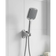 Siyah Duş Seti El Duşu Başlığı Spiral Hortum ve Duvar Askısı Banyo Duş Seti - PINVOX1223-5