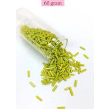 İlk El Grup Uzun Boru Kesme Boncuk Çap 2mm Uzunluk 10 mm - 60 Gram - Yeşil - BNC282