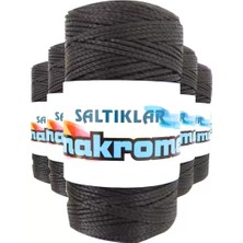 İlk El Grup 5 Adet Polyester Makrome Ipi Syh Siyah 100 gr