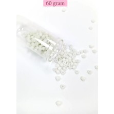 İlk El Grup Dökme Cam Kum Boncuk Büyük Boy (6/0) 4 mm - 60 Gram - Beyaz - BNC111