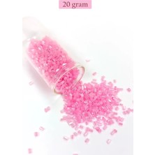 İlk El Grup Kesme Cam Boncuk 2mm - 20 Gram - Pembe -BNC323