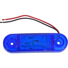 Tas 12V Side Marker Lamba 9 Ledli Mavi 8,5x2,5 cm TAS.018M-12 (2 Li)