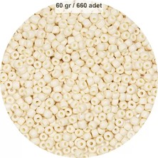 İlk El Grup Beyaz Renk 4 mm Yaklaşık 660 Adet / 60 Gram Cam Boncuk Oya Yazma Bileklik ve Kolye