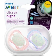 Aktif Bebek Philips Avent Ultra Air Night Karanlıkta Parlar Gece Emziği 0-6 Ay Kız