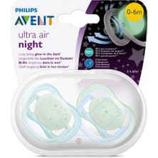 Aktif Bebek Philips Avent Ultra Air Night Karanlıkta Parlar Gece Emziği 0-6 Ay Erkek