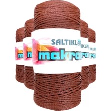 İlk El Grup 5 Adet Polyester Makrome Ipi 2060 Taba 100 gr