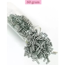 İlk El Grup Uzun Boru Kesme Boncuk Çap 2mm Uzunluk 10 mm - 60 Gram - Desenli Gümüş - BNC283