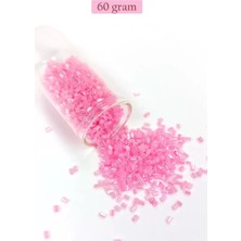 İlk El Grup Kesme Cam Boncuk 2mm - 60 Gram - Pembe - BNC371