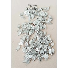 İlk El Grup Oya Abiye Bileklik Kolye Pleksi Metalik Plastik Pul Gümüş Renk 8 Gram 130 Adet - BNC514