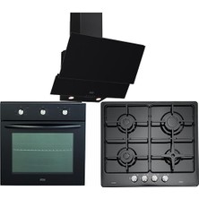 Çetintaş Siyah Eco Ankastre Set Turbo