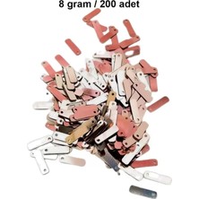 İlk El Grup Açık Kırmızı 15 x 5 mm Dantel Oya Yazma Halhal Abiye Lazer Kesim Pul 200 Adet / 8 Gram