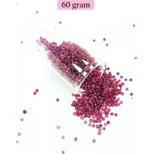 İlk El Grup Dökme Cam Kum Boncuk (11/0) 2 mm - 60 Gram -  Mor - BNC040