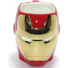 İlk El Grup 3D Iron Man Tasarımı Porselen Kupa Bardak ALK4499