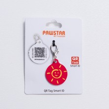 Pawstar Güneş Desenli Qr Tag Evcil Hayvan Künyesi Isimlik Pet Tag Köpek Künyesi Kedi Künyesi Qr Kodlu Künye