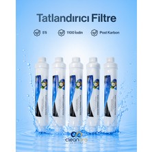 Cleanara 5’li Son Karbon Iodine Tatlandırıcı Filtre Seti – Post Karbon