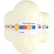 İlk El Grup 5 Adet Kristal El Örgü Lif Ipi Açık Krem 98223