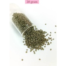 İlk El Grup Kesme Cam Boncuk 2mm - 20 Gram - Mat Asker Yeşili -BNC317