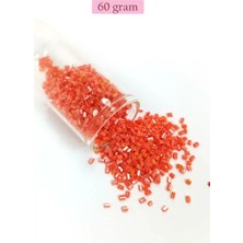 İlk El Grup Kesme Cam Boncuk 2mm - 60 Gram - Mercan Kırmızı - BNC358