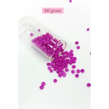 İlk El Grup Dökme Cam Kum Boncuk Büyük Boy (6/0) 4 mm - 60 Gram - Fuşya - BNC135